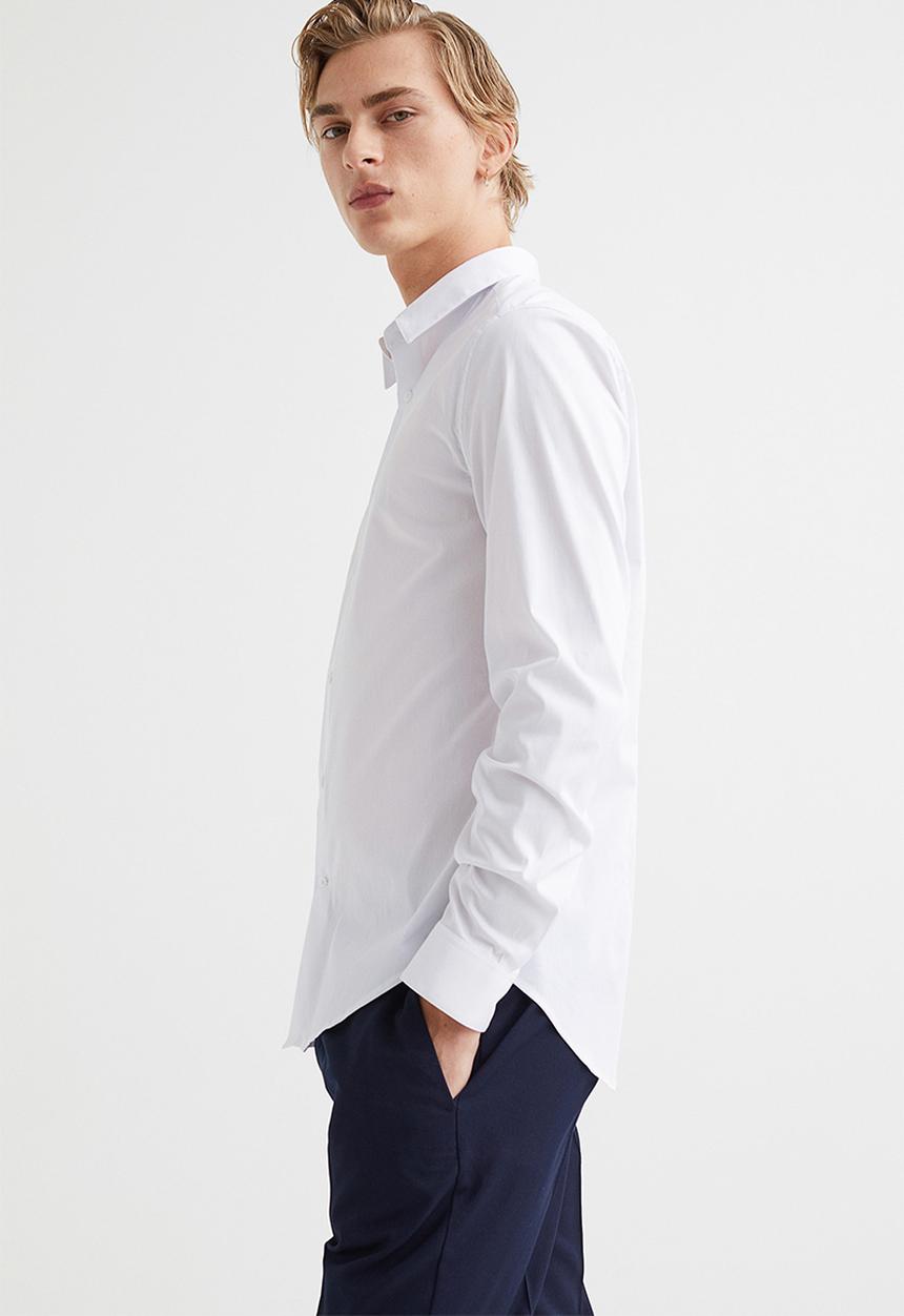 H&M - Slim fit shirt - white