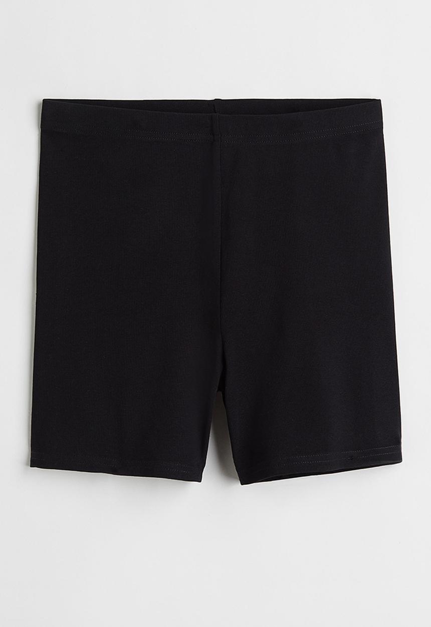 H&M - Cotton jersey cycling shorts - black