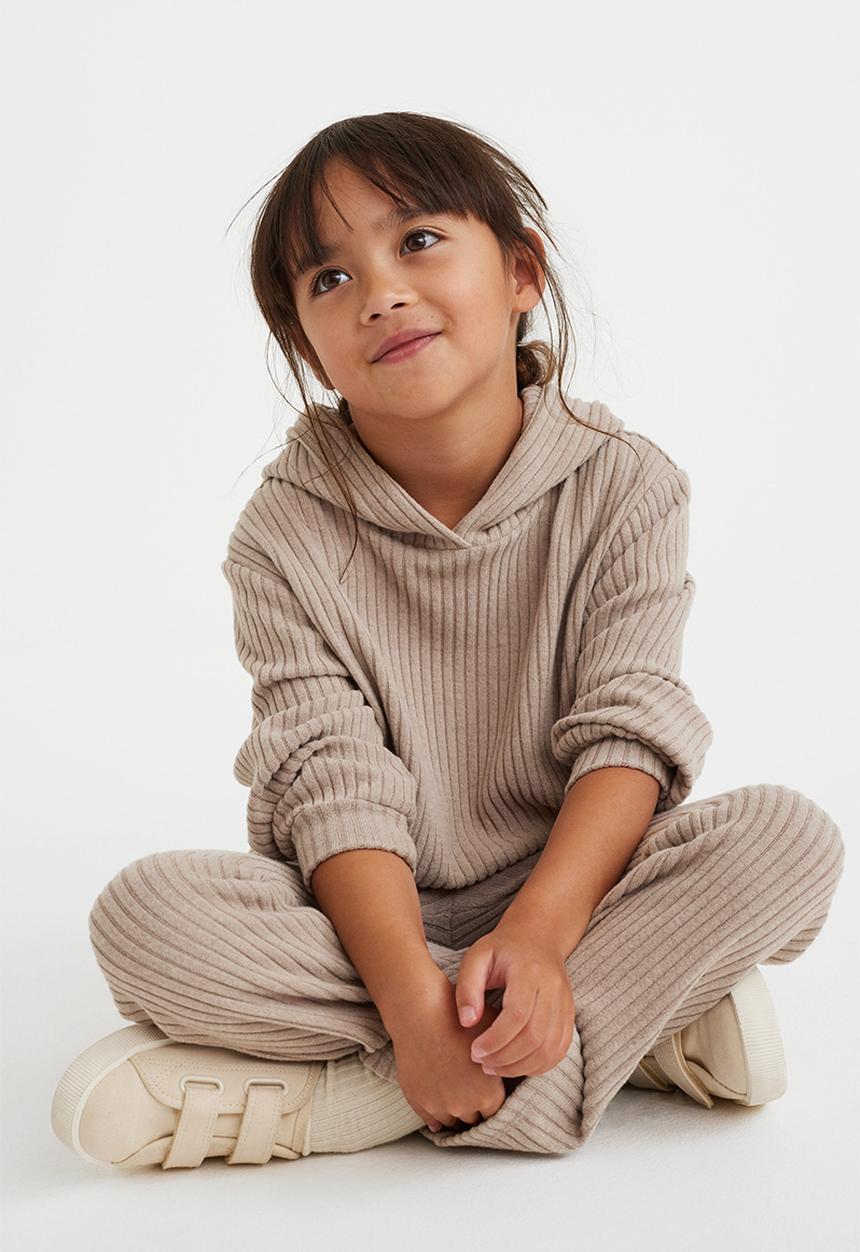H&M - 2-piece hoodie and leggings set - beige