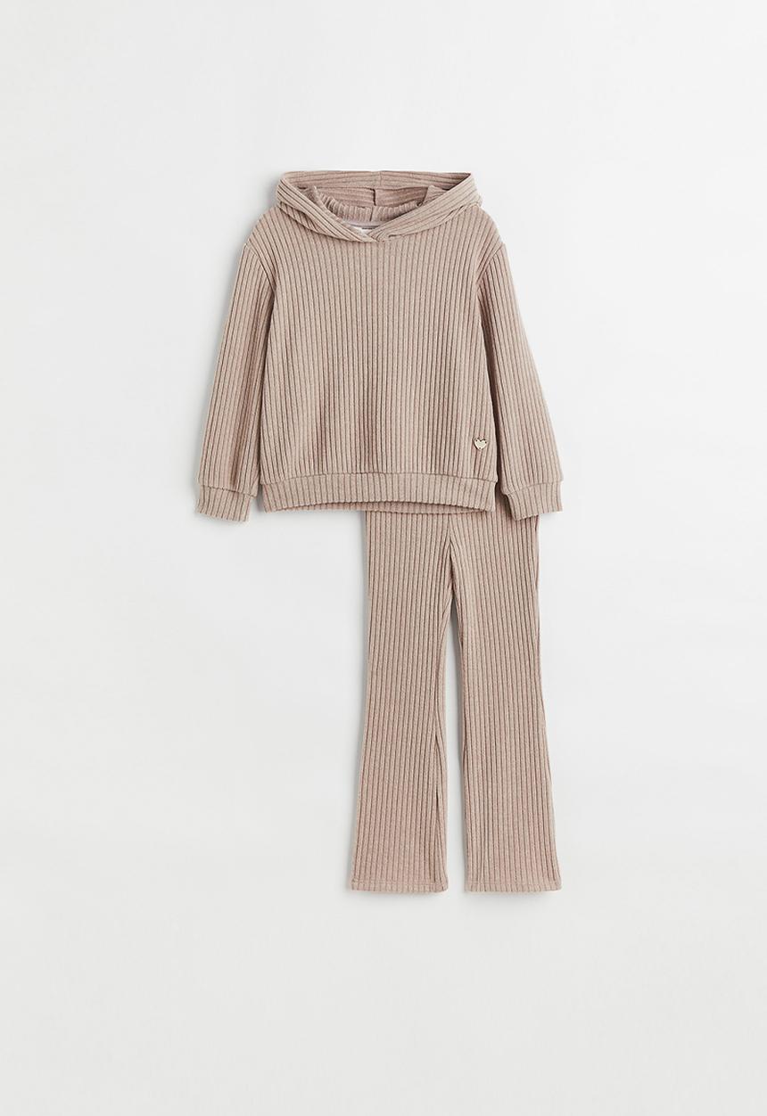 H&M - 2-piece hoodie and leggings set - beige