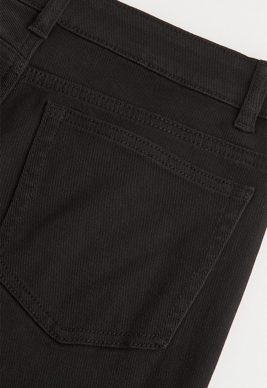 H&M - Low waist flared twill trousers - black