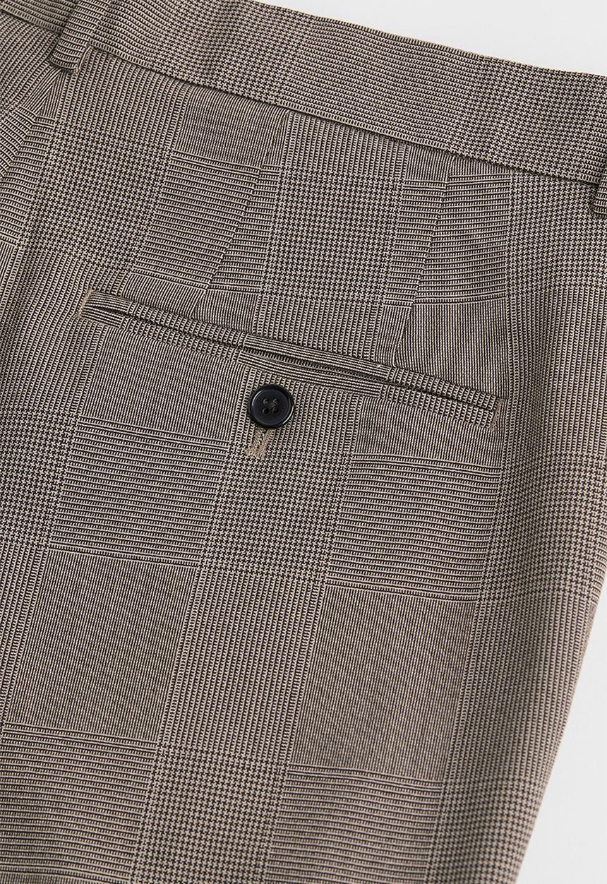 H&M - Slim fit trousers - grey/checked i