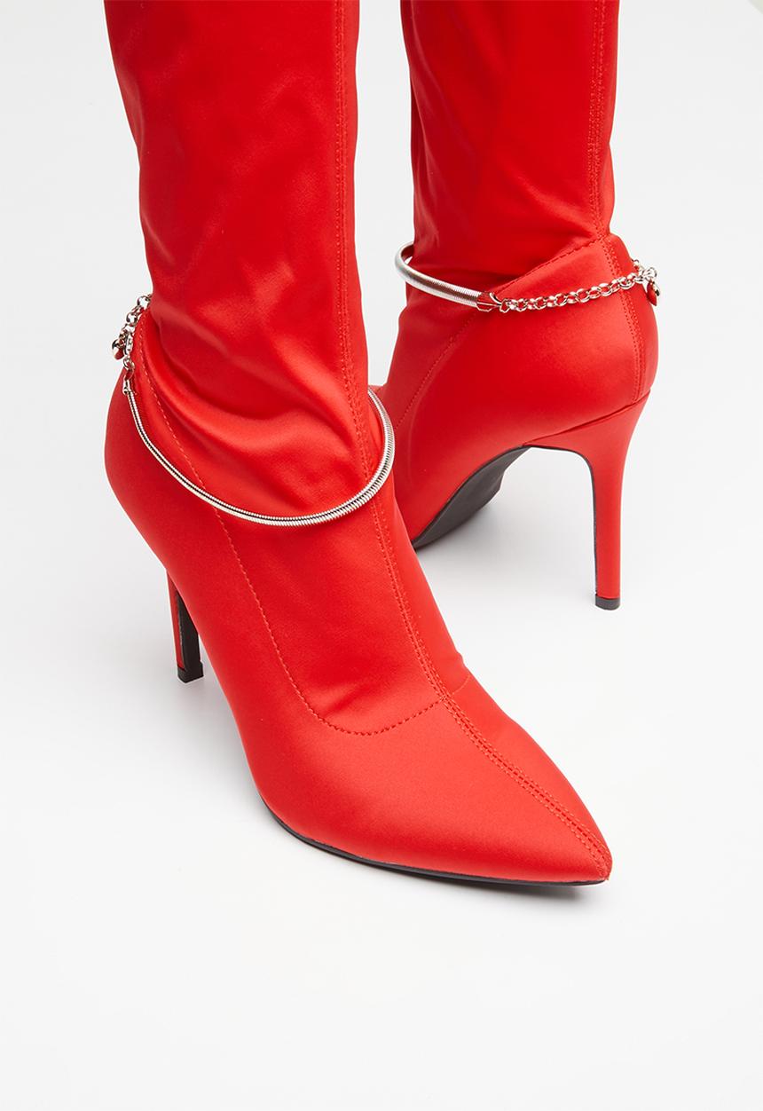 Plum - Viera stiletto boot - red