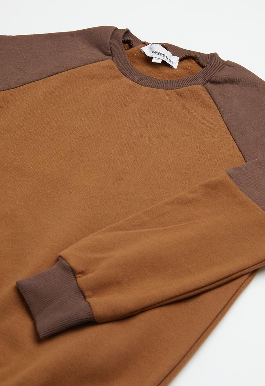 Superbalist - Colour block tracksuit set - tobacco/choc