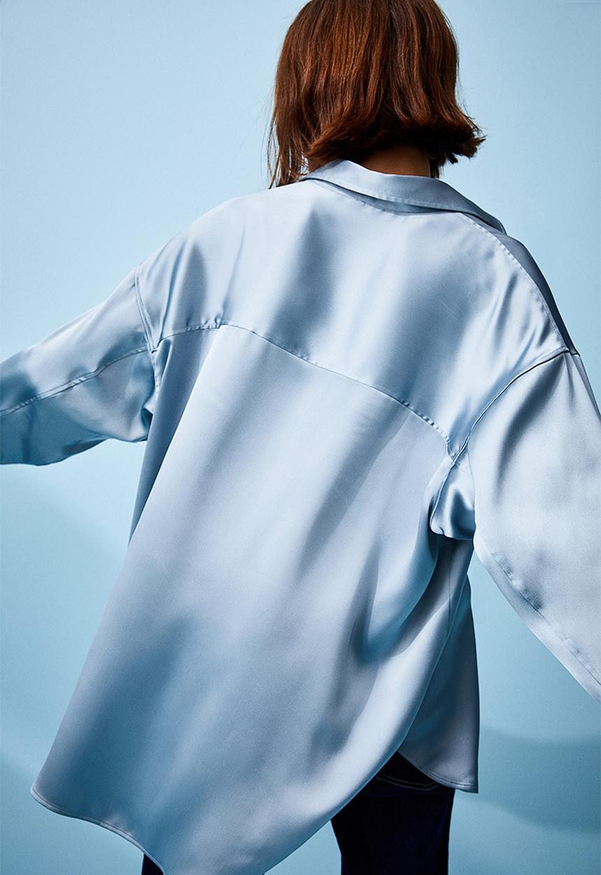 H&M - Oversized blouse - light blue