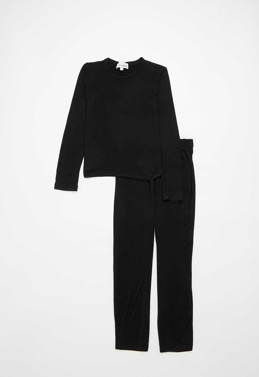 Superbalist - Luxurious pj set - black 