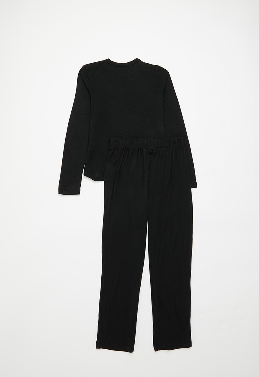 Superbalist - Luxurious pj set - black 