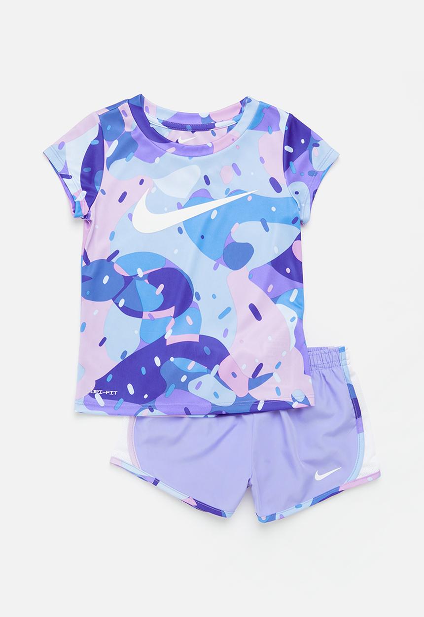 Nike - Nkg df printed tee and tempo s - light thistle