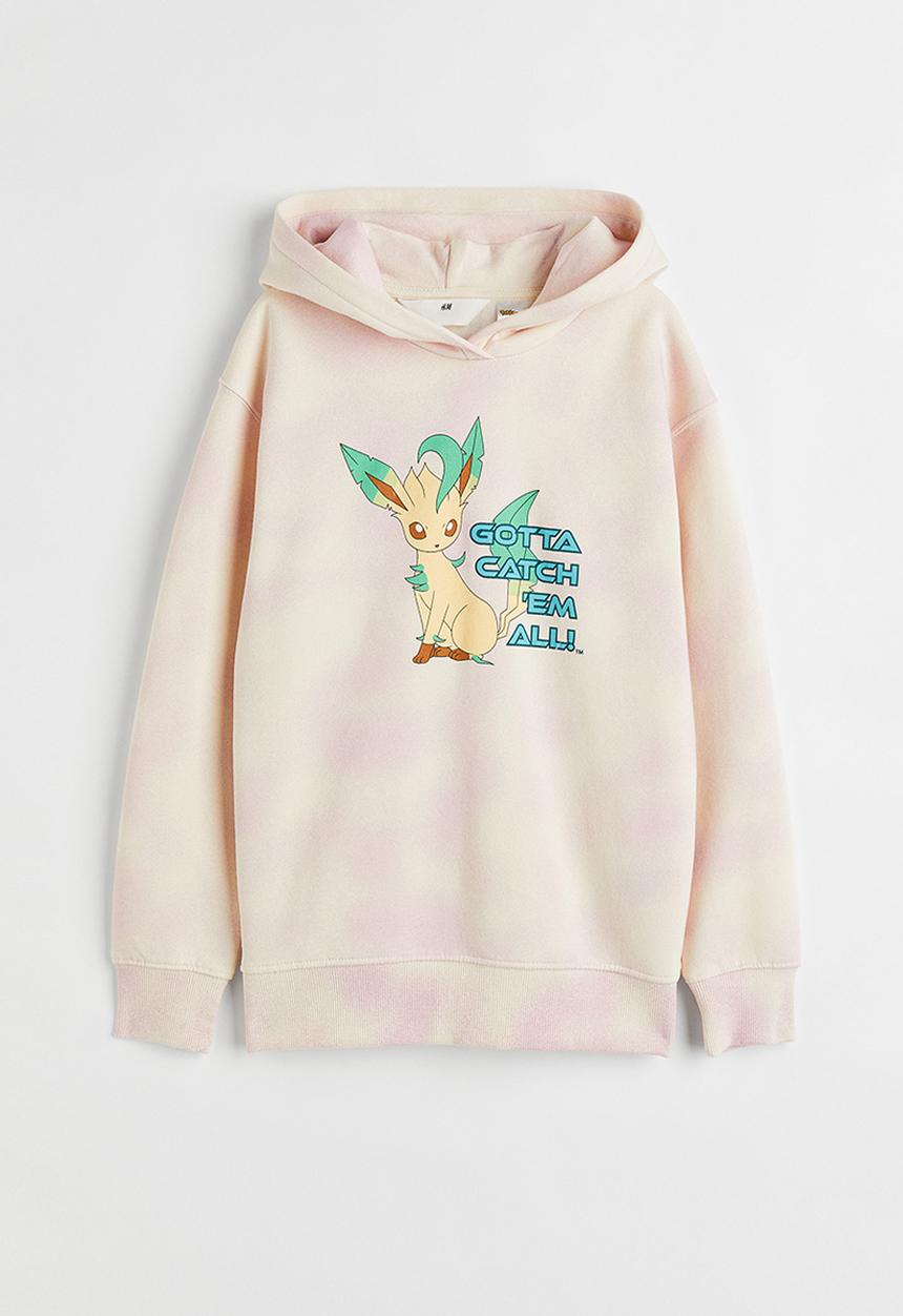 H&M - Oversized printed hoodie - natural white/pokémon