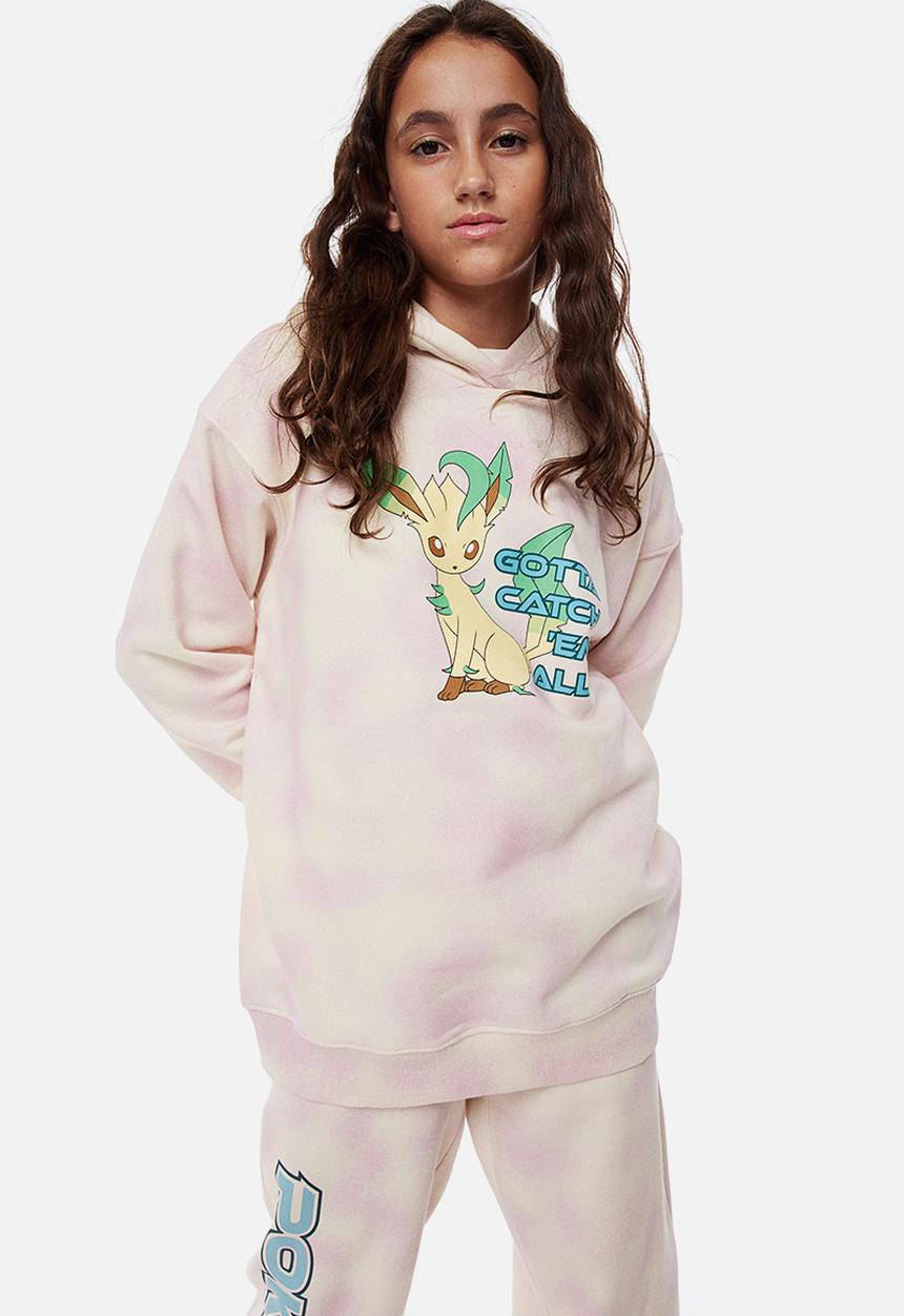 H&M - Oversized printed hoodie - natural white/pokémon