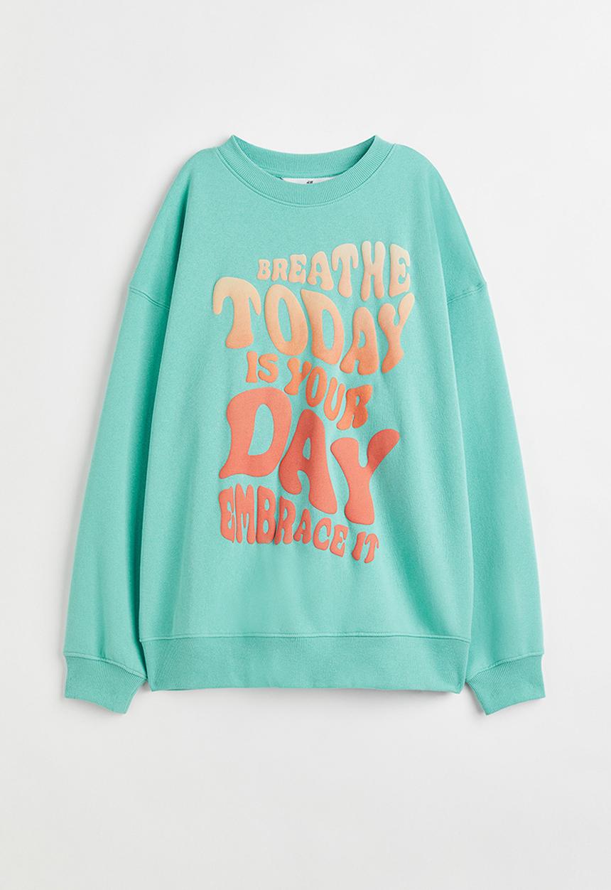 H&M - Oversized sweatshirt - turquoise/breathe