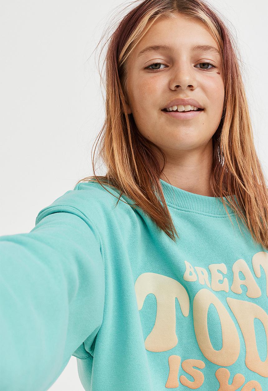 H&M - Oversized sweatshirt - turquoise/breathe