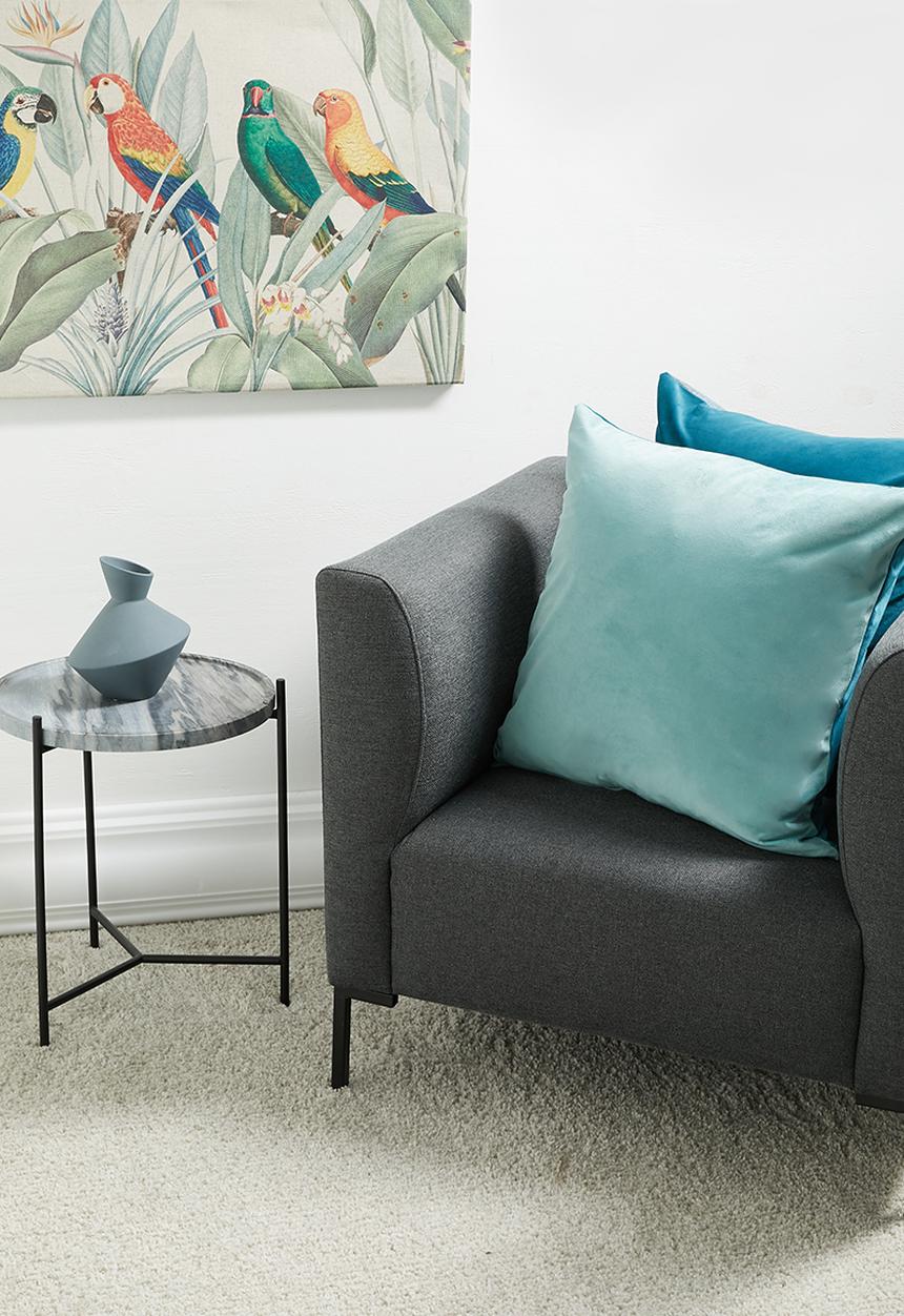 Sixth Floor - Mihlali 2 toned velvet cushion cover - Blue