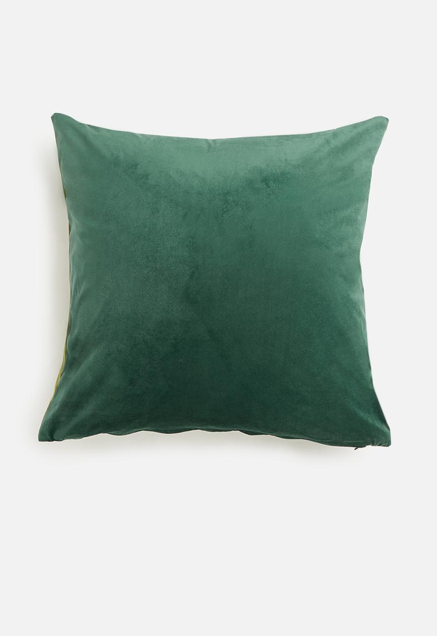 Sixth Floor - Mihlali 2 toned velvet cushion cover - Green