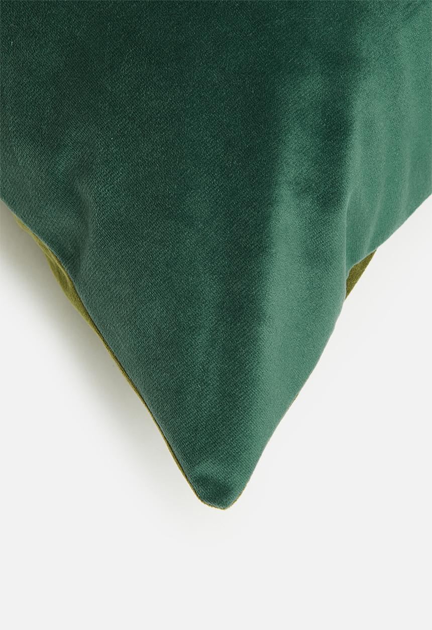 Sixth Floor - Mihlali 2 toned velvet cushion cover - Green