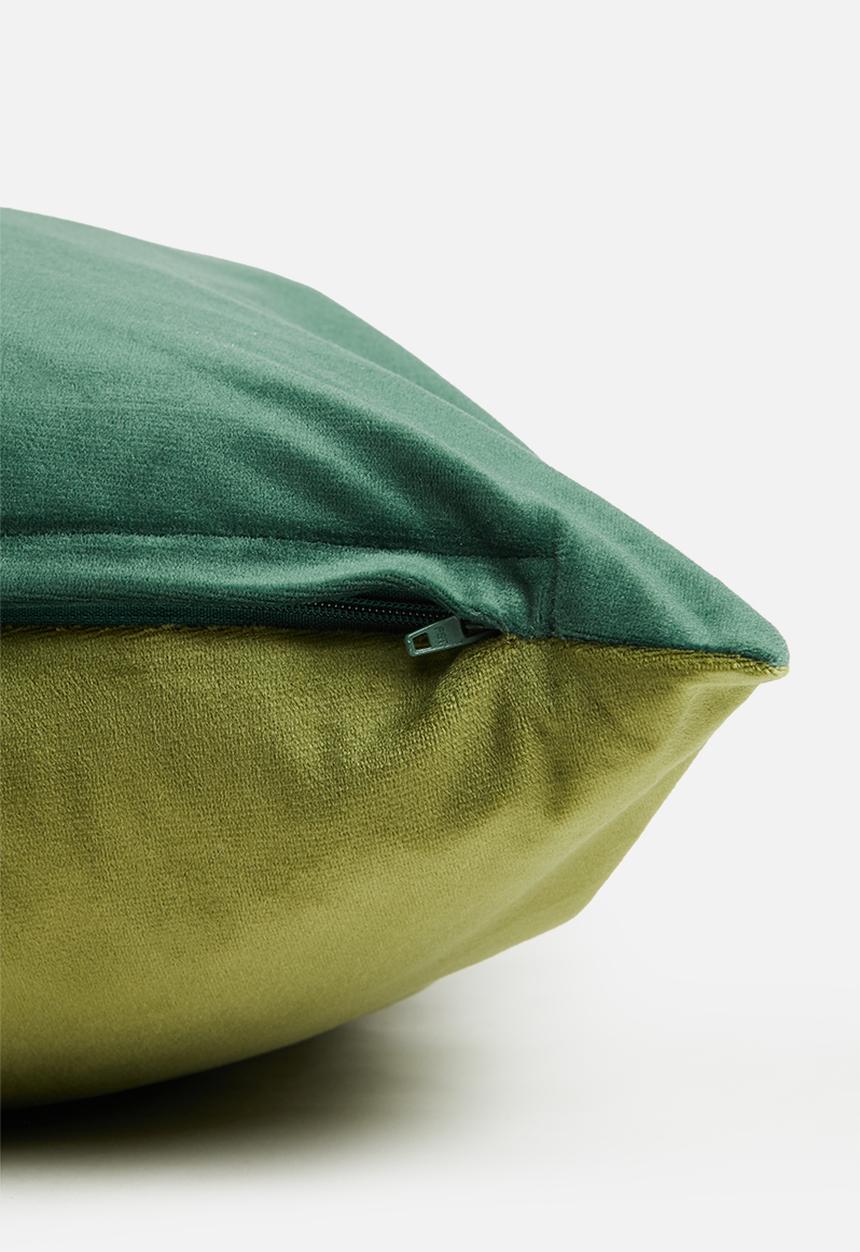 Sixth Floor - Mihlali 2 toned velvet cushion cover - Green
