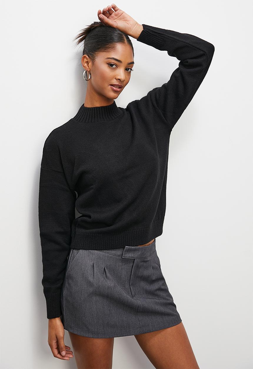 Blake - Meet & greet funnel neck - black