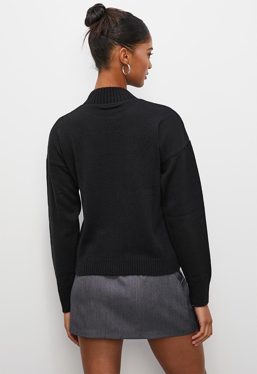 Blake - Meet & greet funnel neck - black