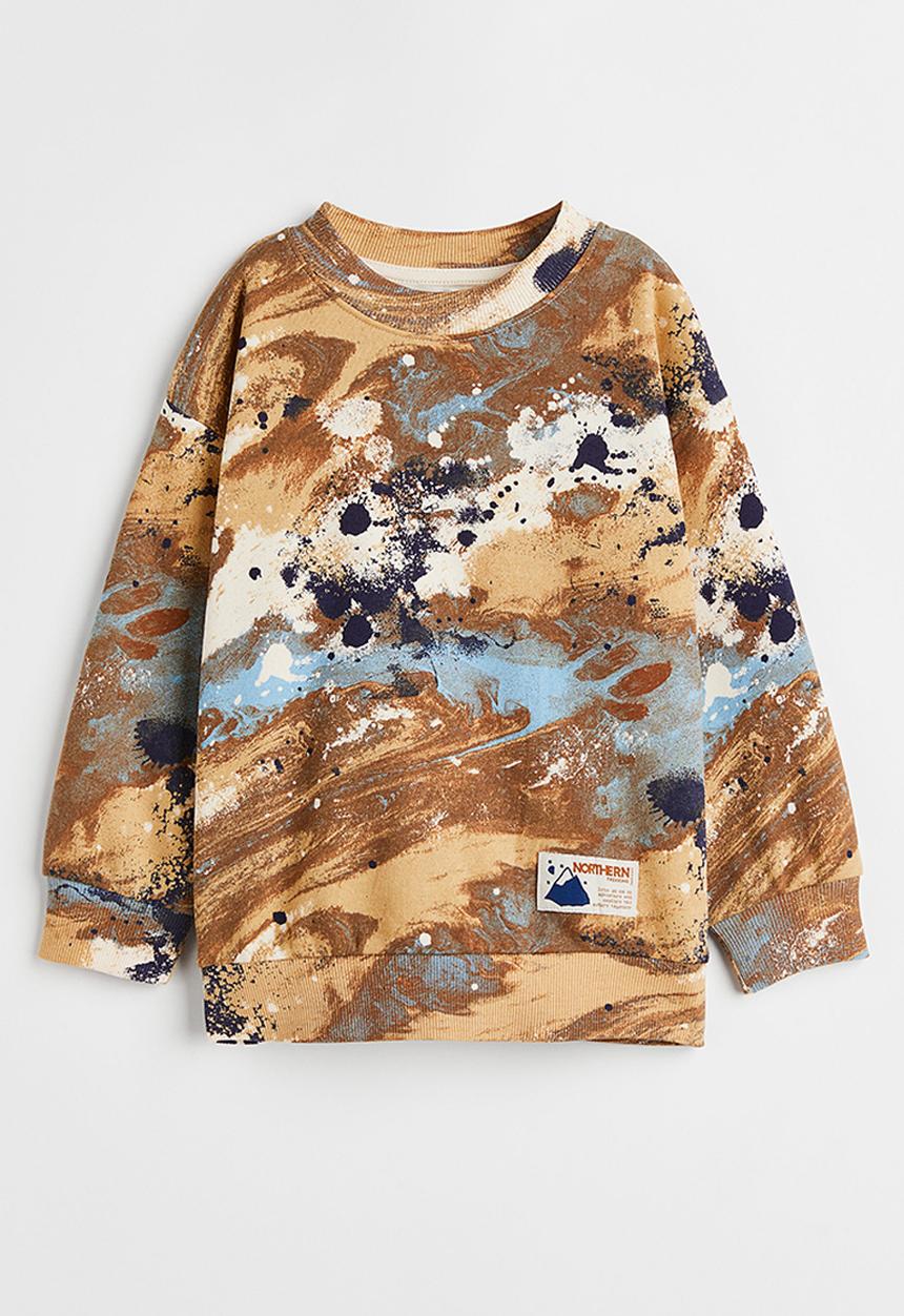 H&M - Oversized sweatshirt - beige/patterned