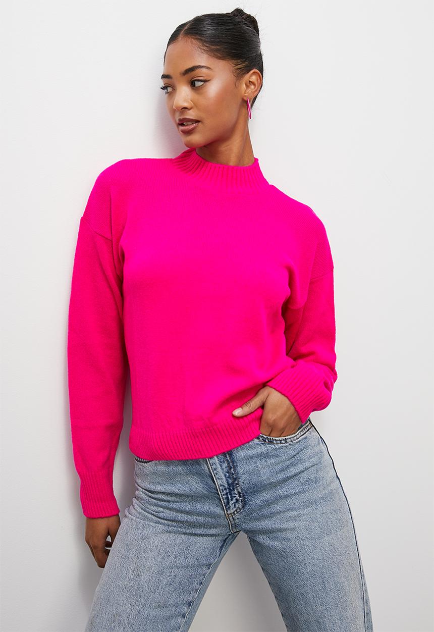 Blake - Meet & greet funnel neck - pink
