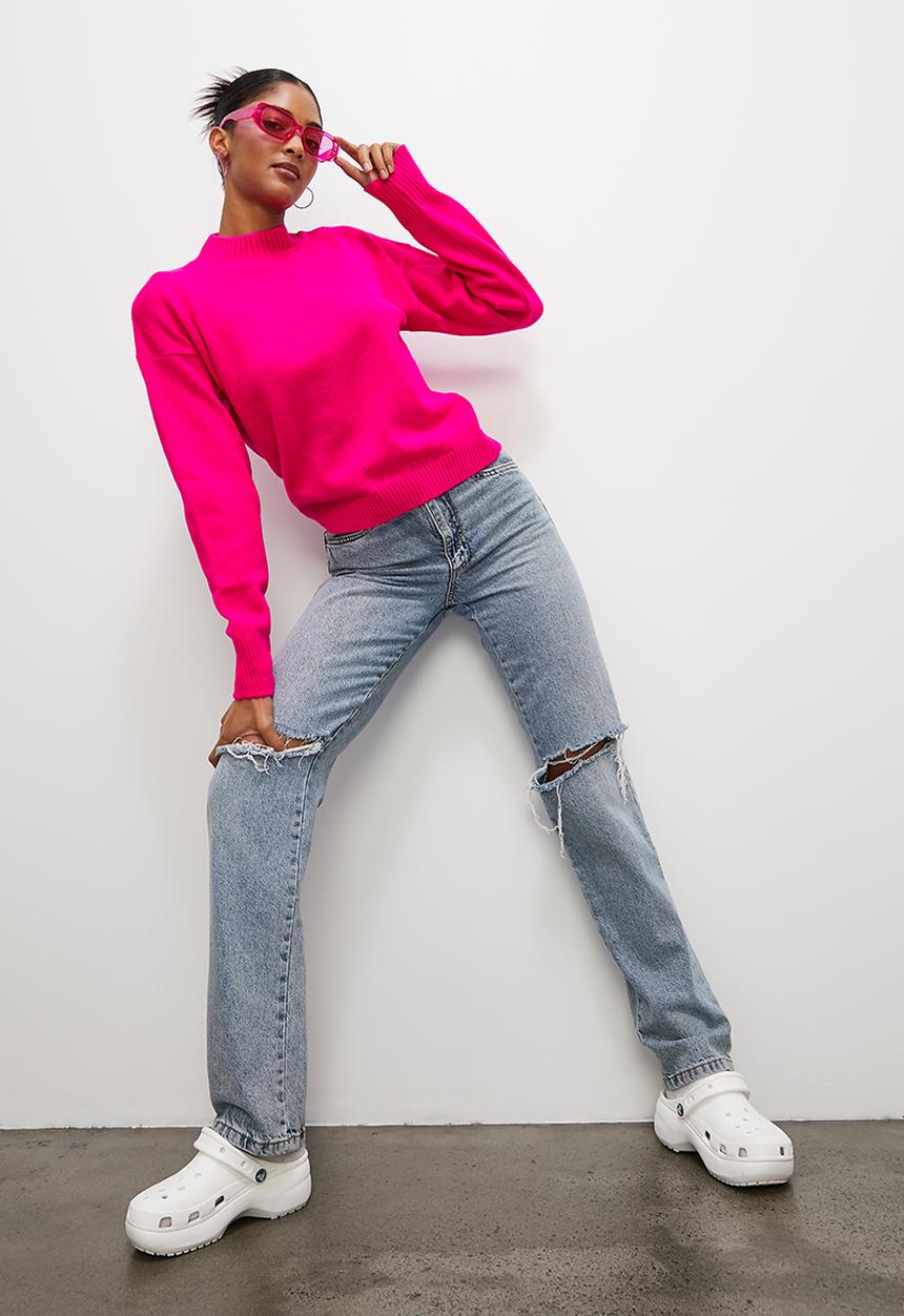 Blake - Meet & greet funnel neck - pink