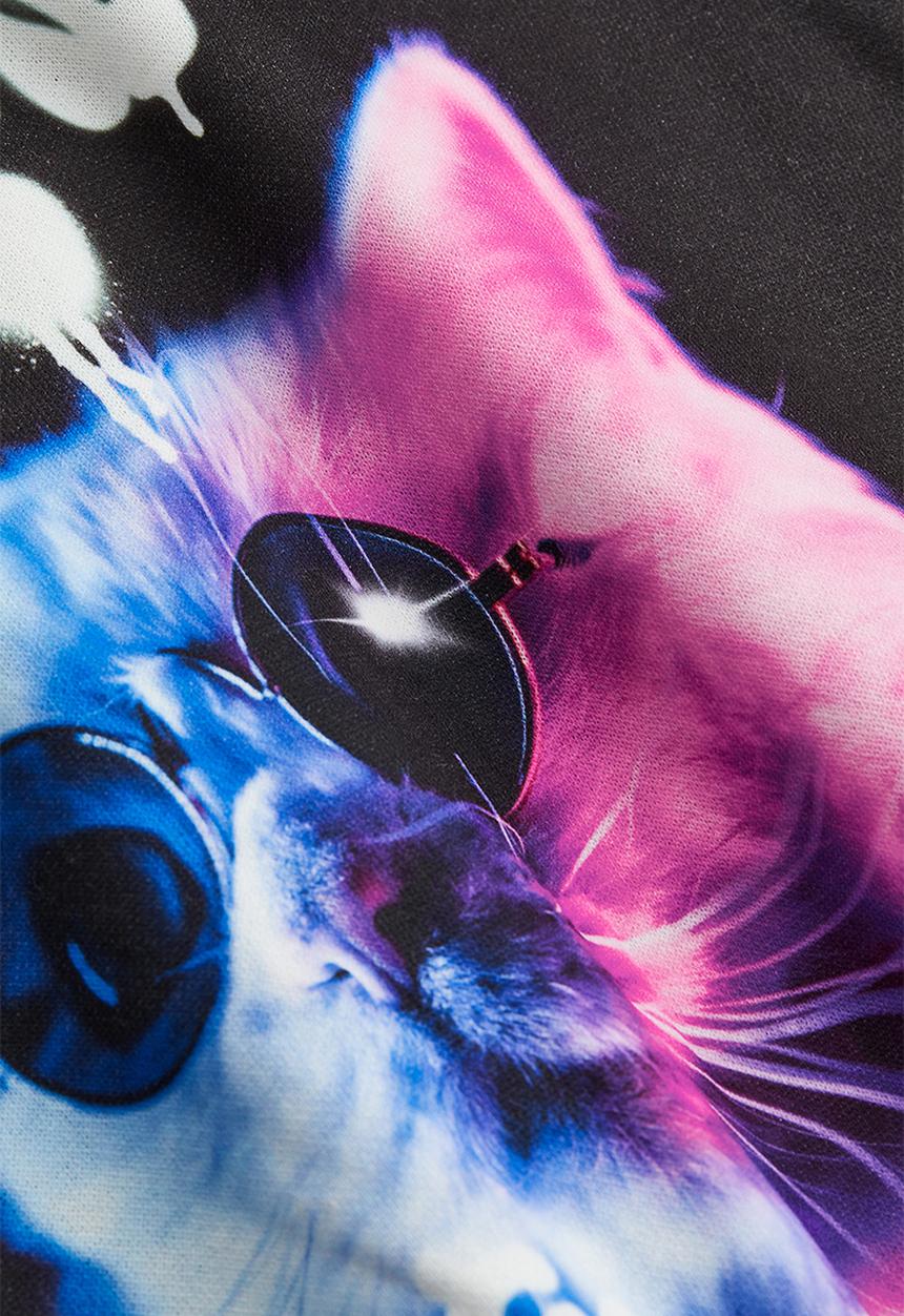 H&M - Printed sweatshirt - dark grey/cat