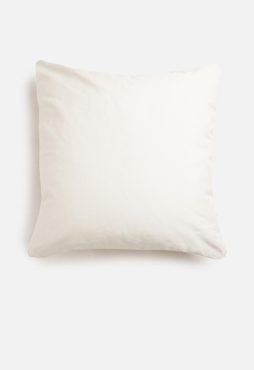 Sixth Floor - Tutuka Cushion Cover - Ivory & Charcoal Piping