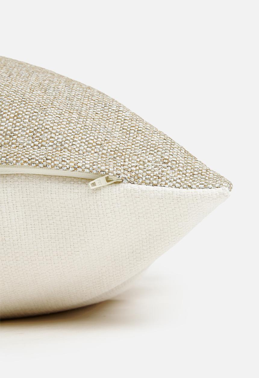 Sixth Floor - Mabaso 2 toned cushion cover - Kelp
