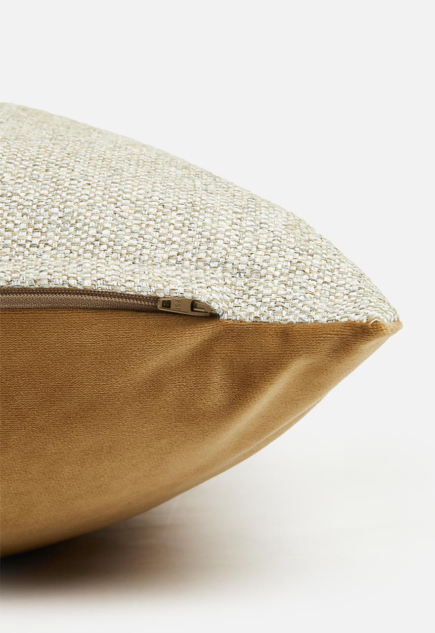 Sixth Floor - Thebe 2 toned cushion cover - Moody Kelp