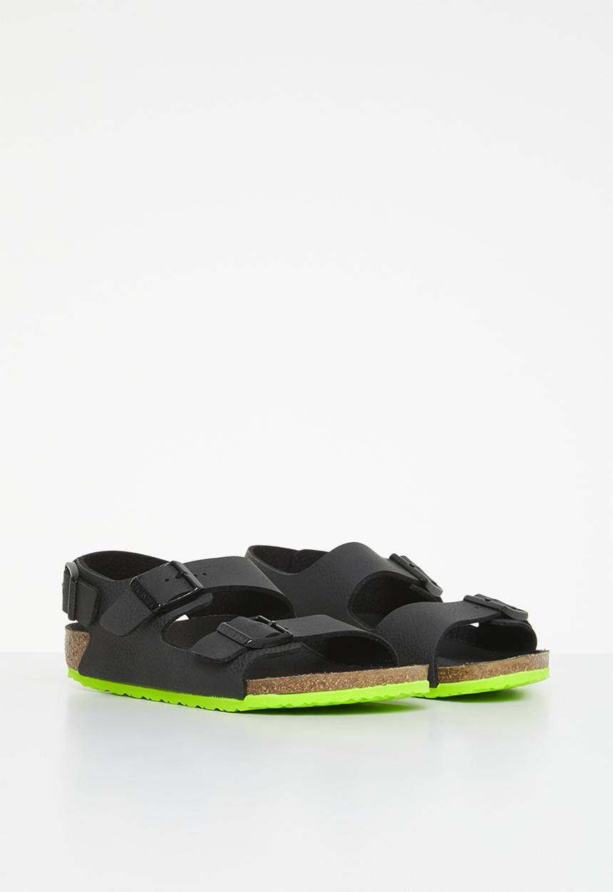 Birkenstock - Milano kids bf desert soil black lime regular - desert soil black lime