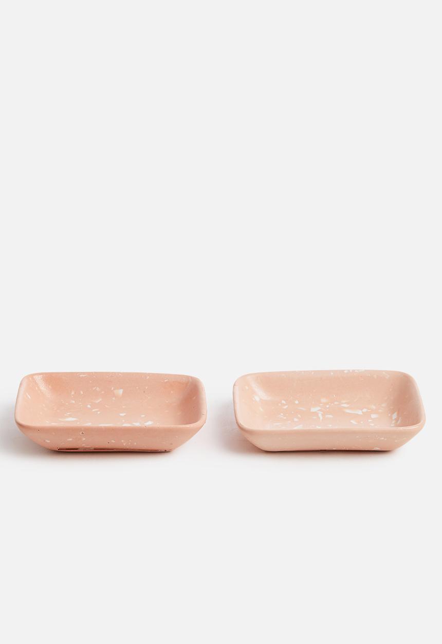 Terrazzo Home - Small trinket dish set of 2 - ironstone