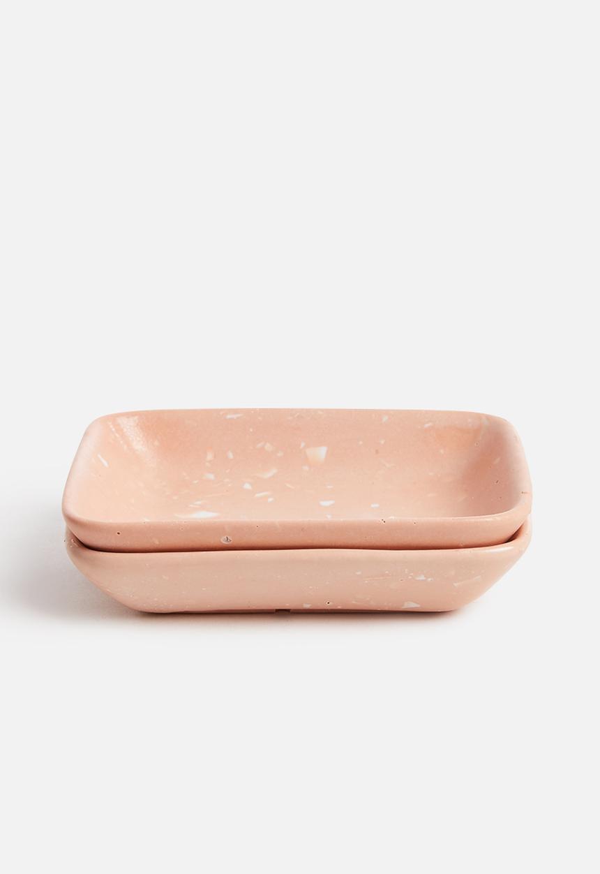 Terrazzo Home - Small trinket dish set of 2 - ironstone