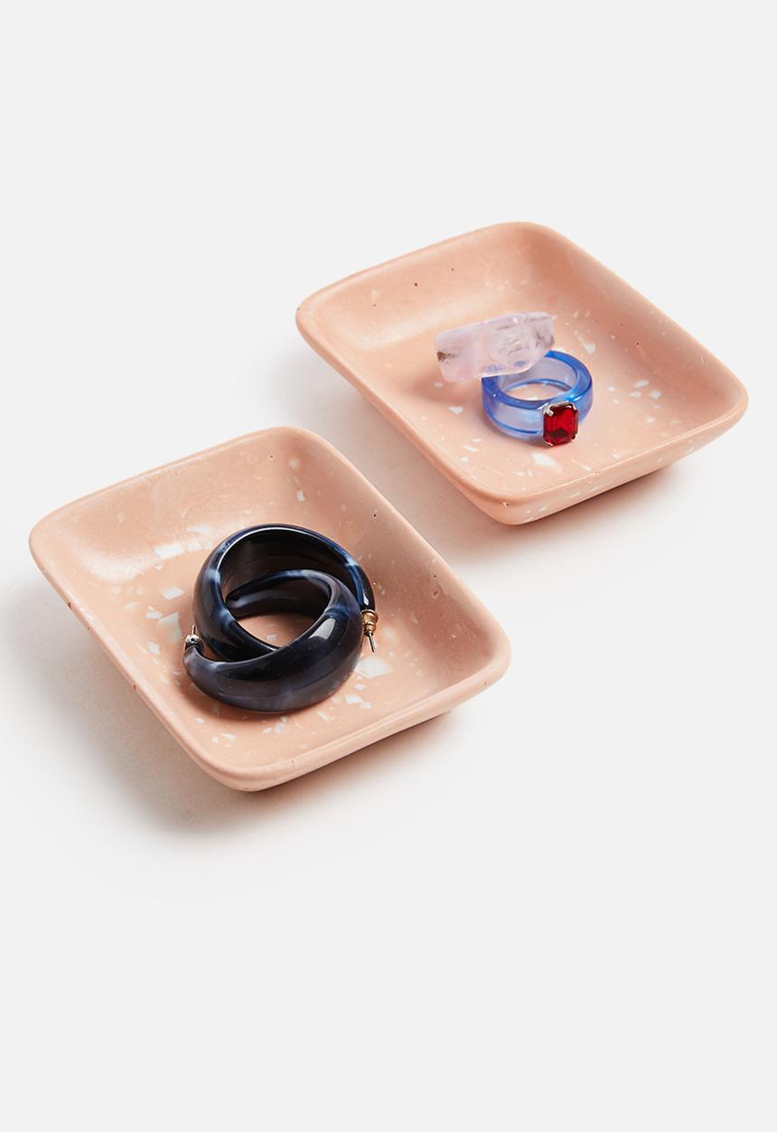 Terrazzo Home - Small trinket dish set of 2 - ironstone