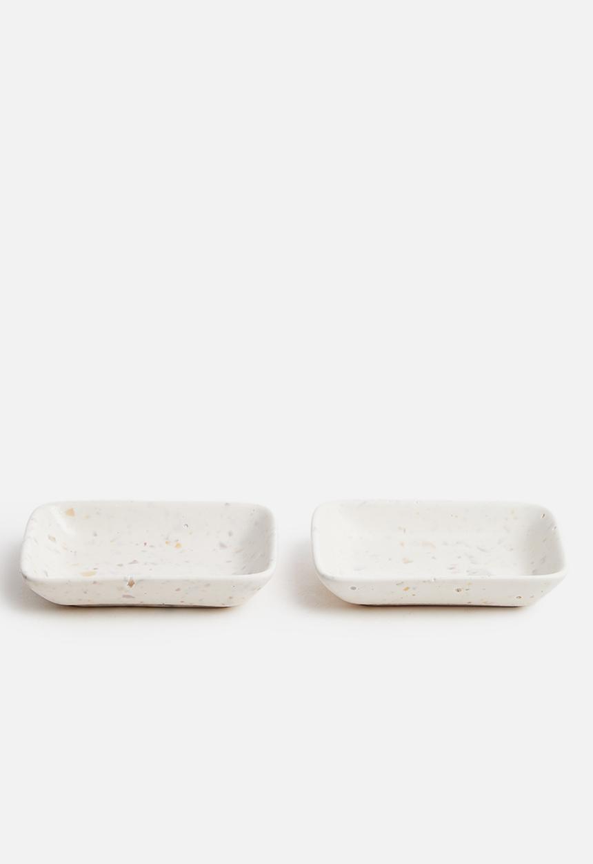 Terrazzo Home - Small trinket dish set of 2 - natural