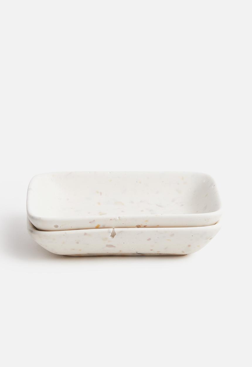 Terrazzo Home - Small trinket dish set of 2 - natural