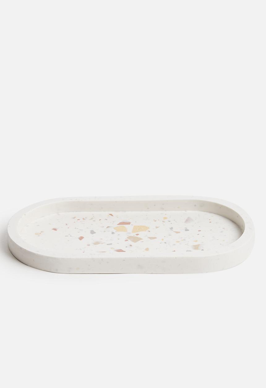 Terrazzo Home - Oval trinket dish - natural
