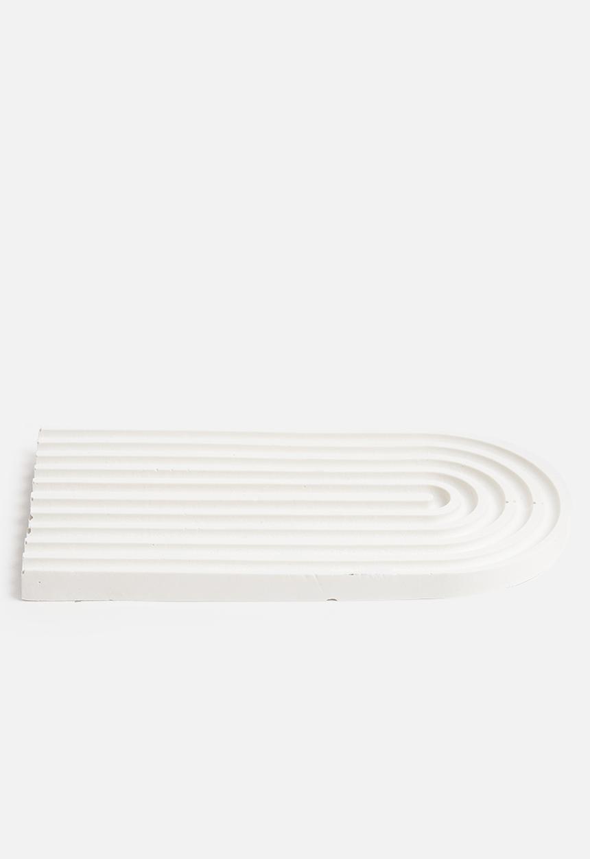 Terrazzo Home - Arch trinket tray- white