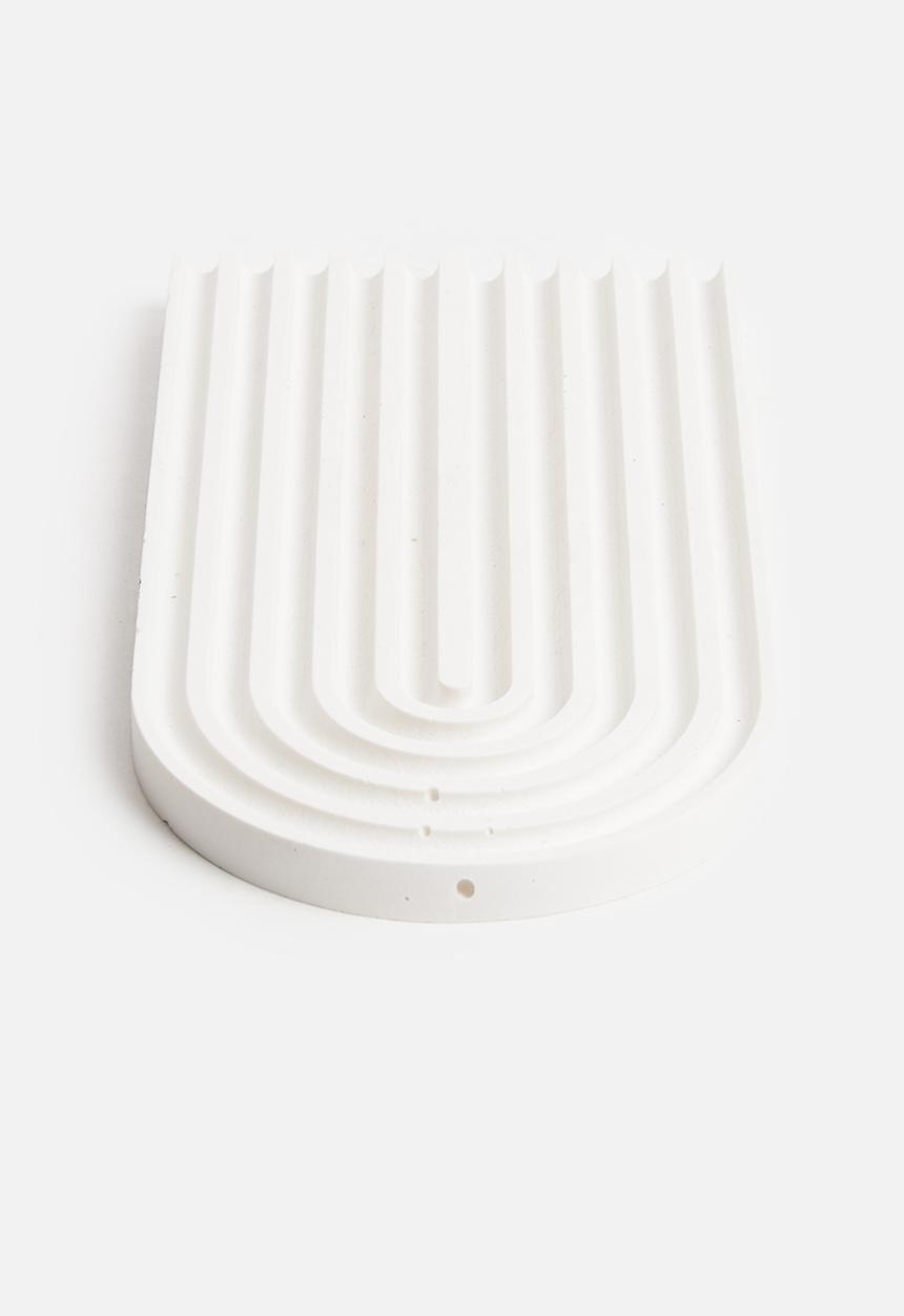 Terrazzo Home - Arch trinket tray- white