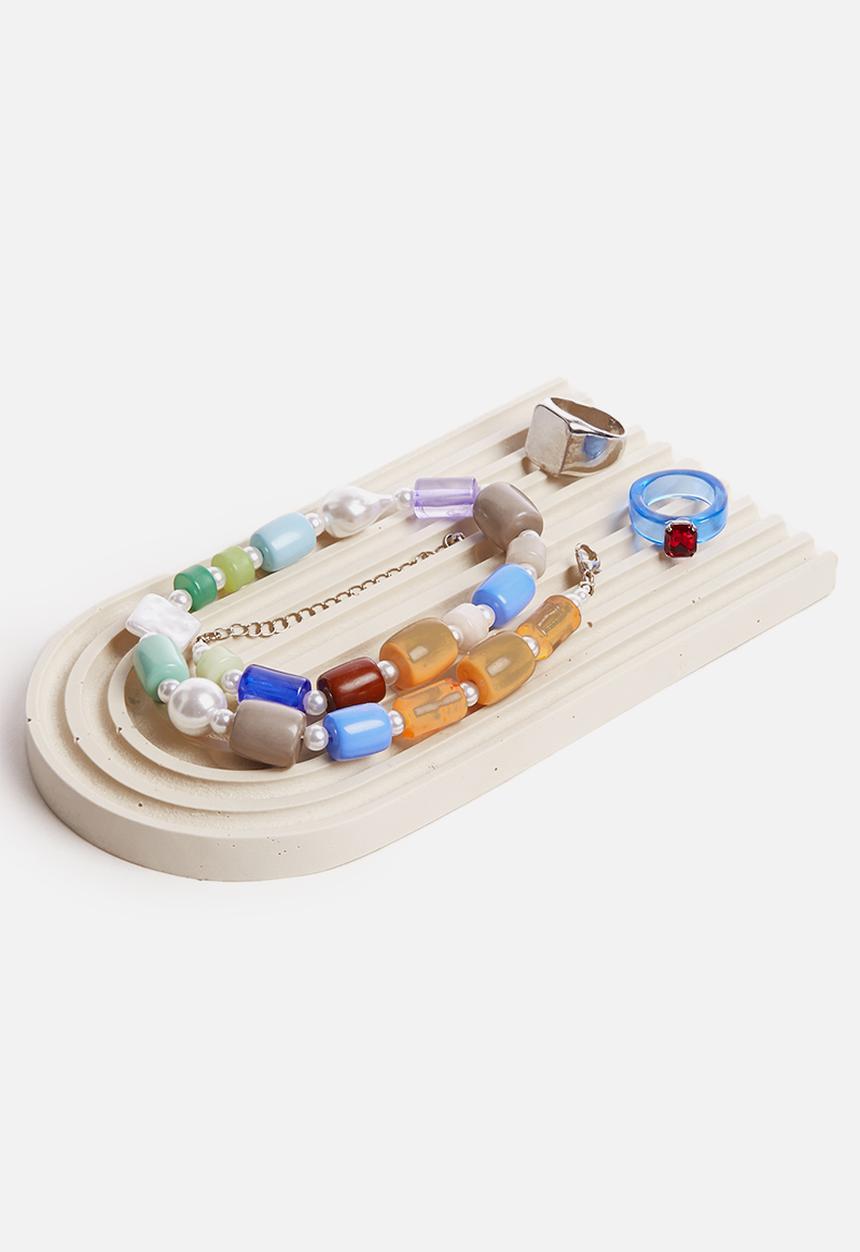 Terrazzo Home - Arch trinket tray- stone