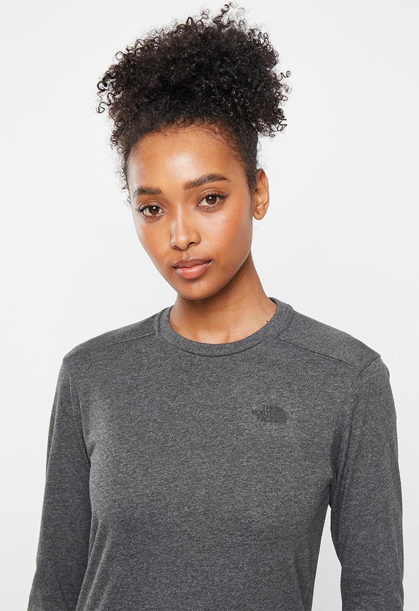 The North Face - W long sleeve simple dome tee-eu - tnf medium grey heather