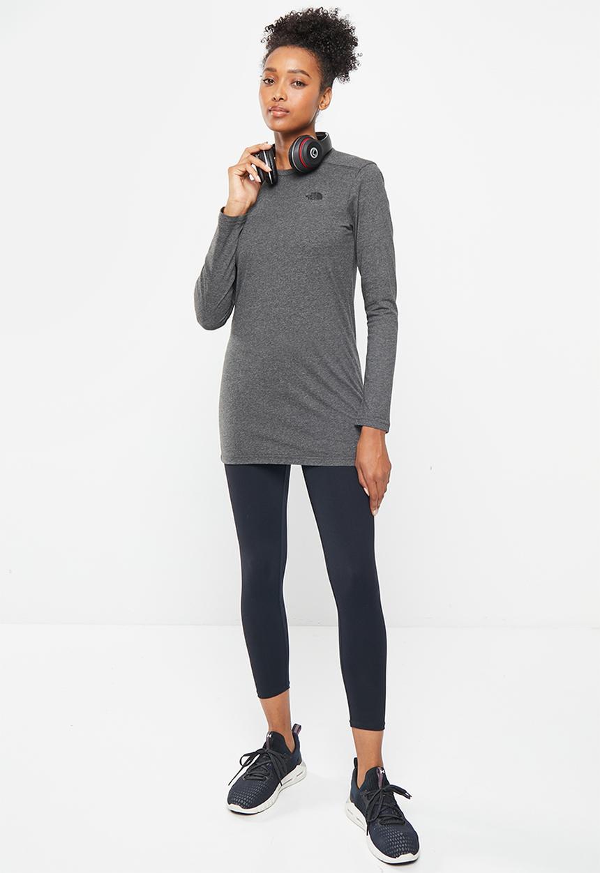 The North Face - W long sleeve simple dome tee-eu - tnf medium grey heather