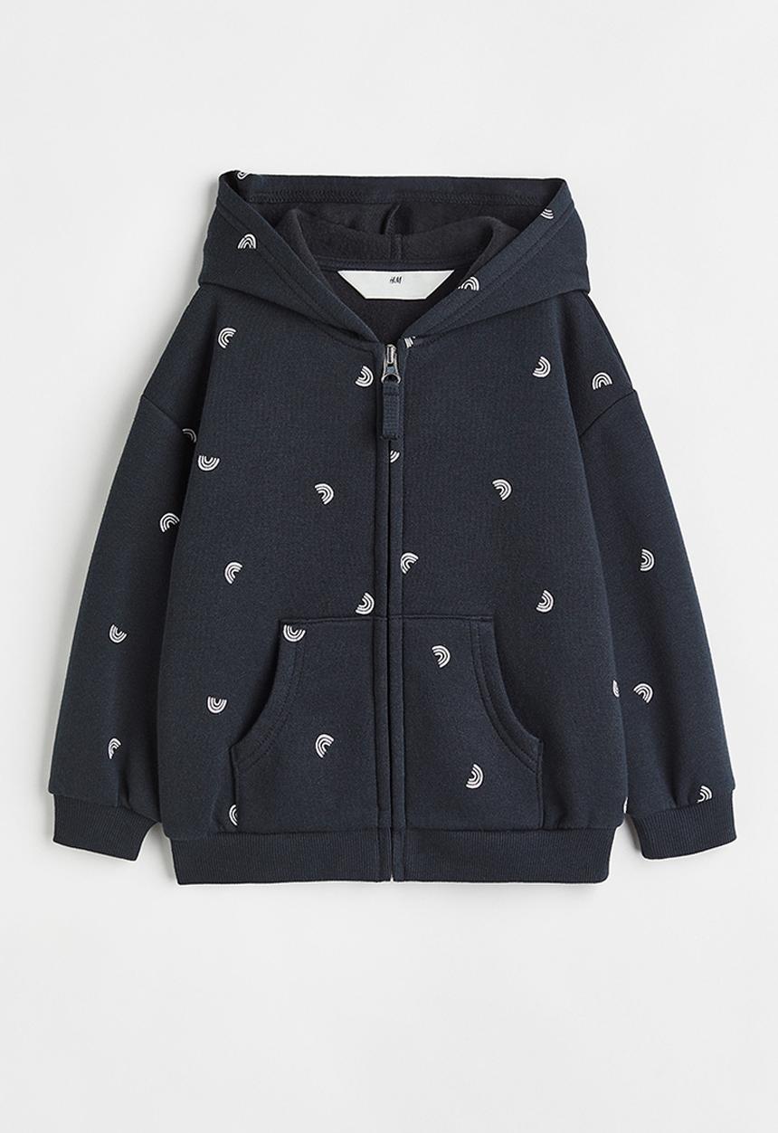 H&M - Zip-through hoodie - black/rainbows