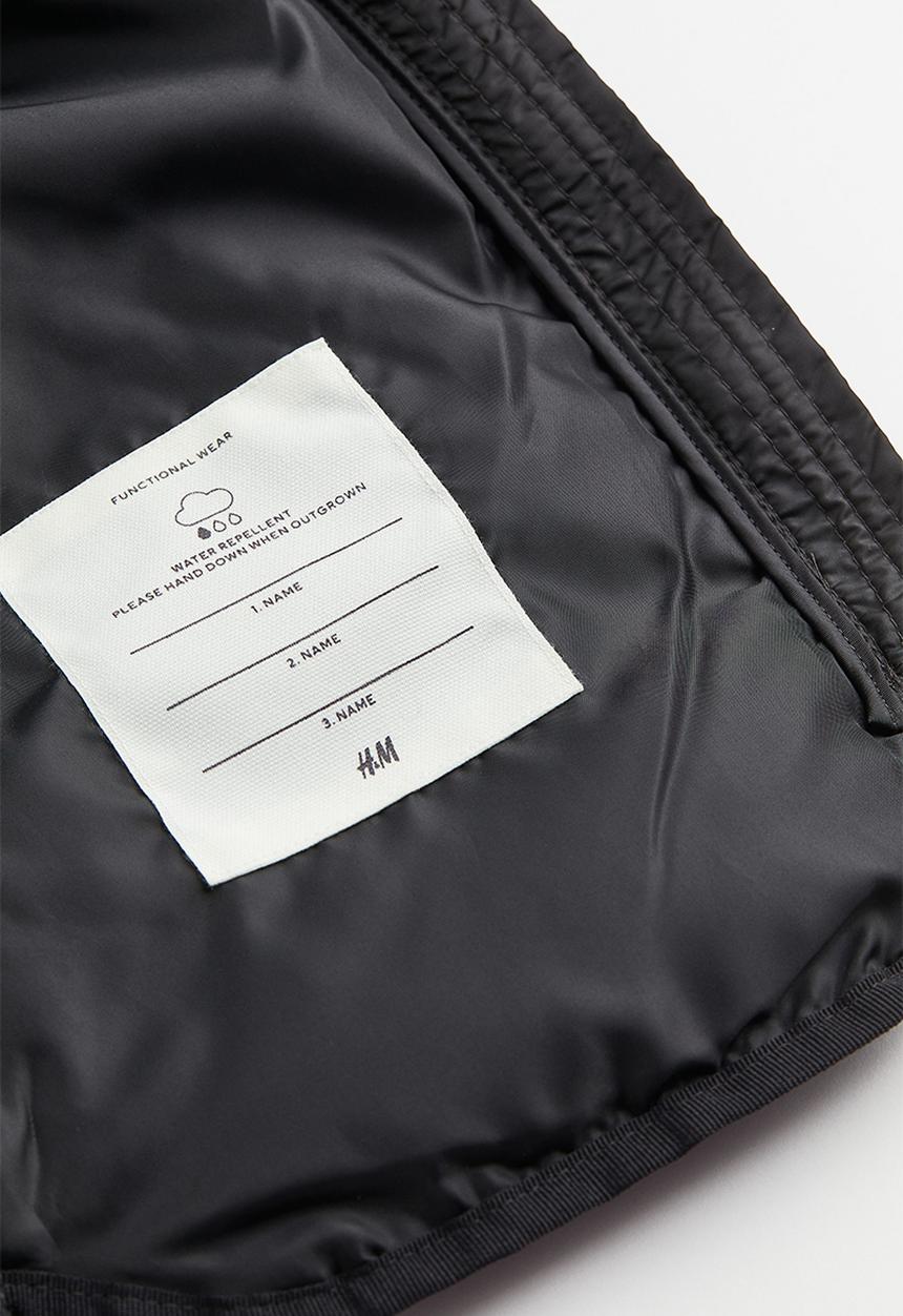 H&M - Water-repellent puffer gilet - black