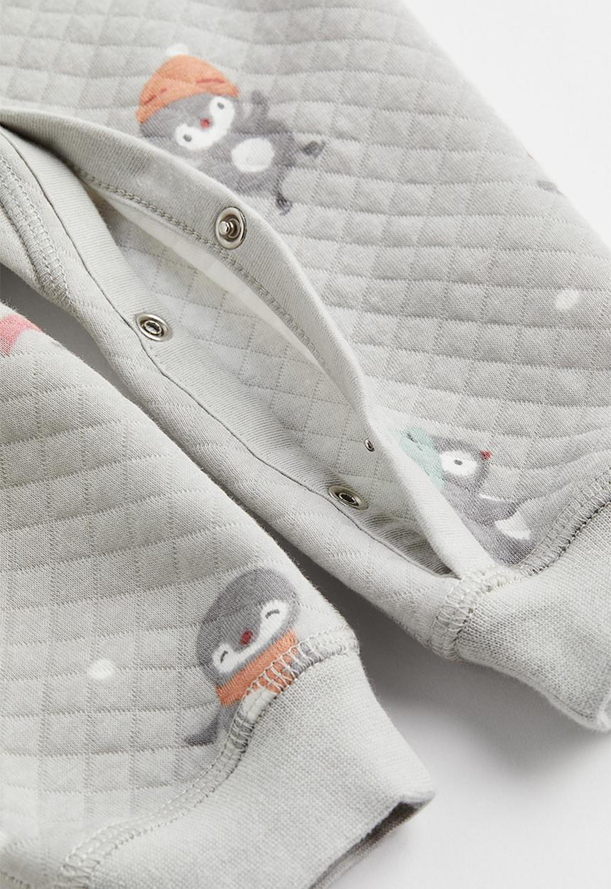H&M - Quilted pyjamas - light grey/penguins