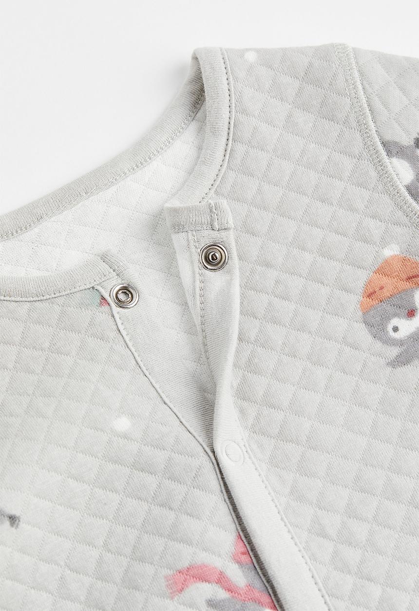 H&M - Quilted pyjamas - light grey/penguins