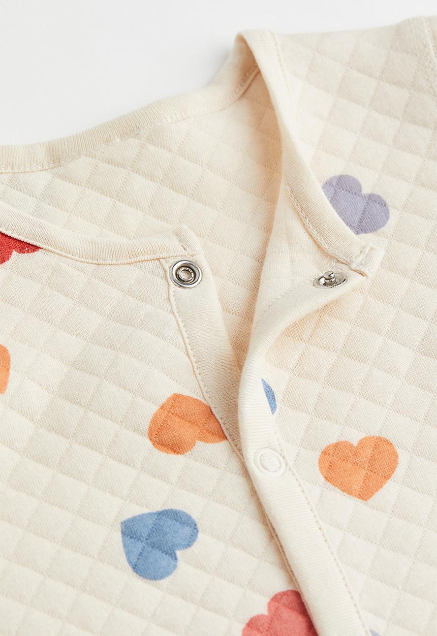 H&M - Quilted pyjamas - cream/hearts