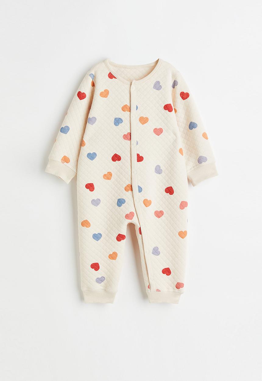 H&M - Quilted pyjamas - cream/hearts