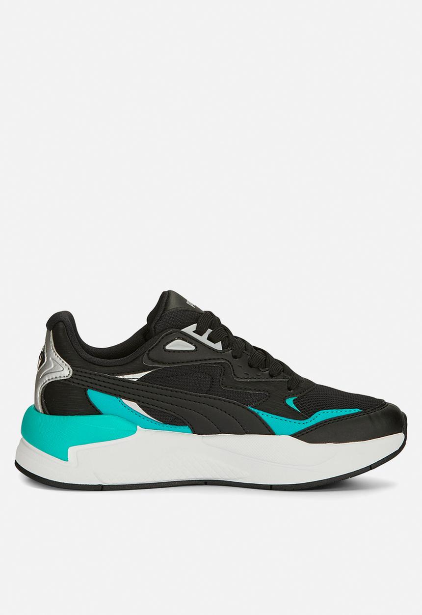 PUMA - X-ray speed jr - puma black/spectra green/puma silver