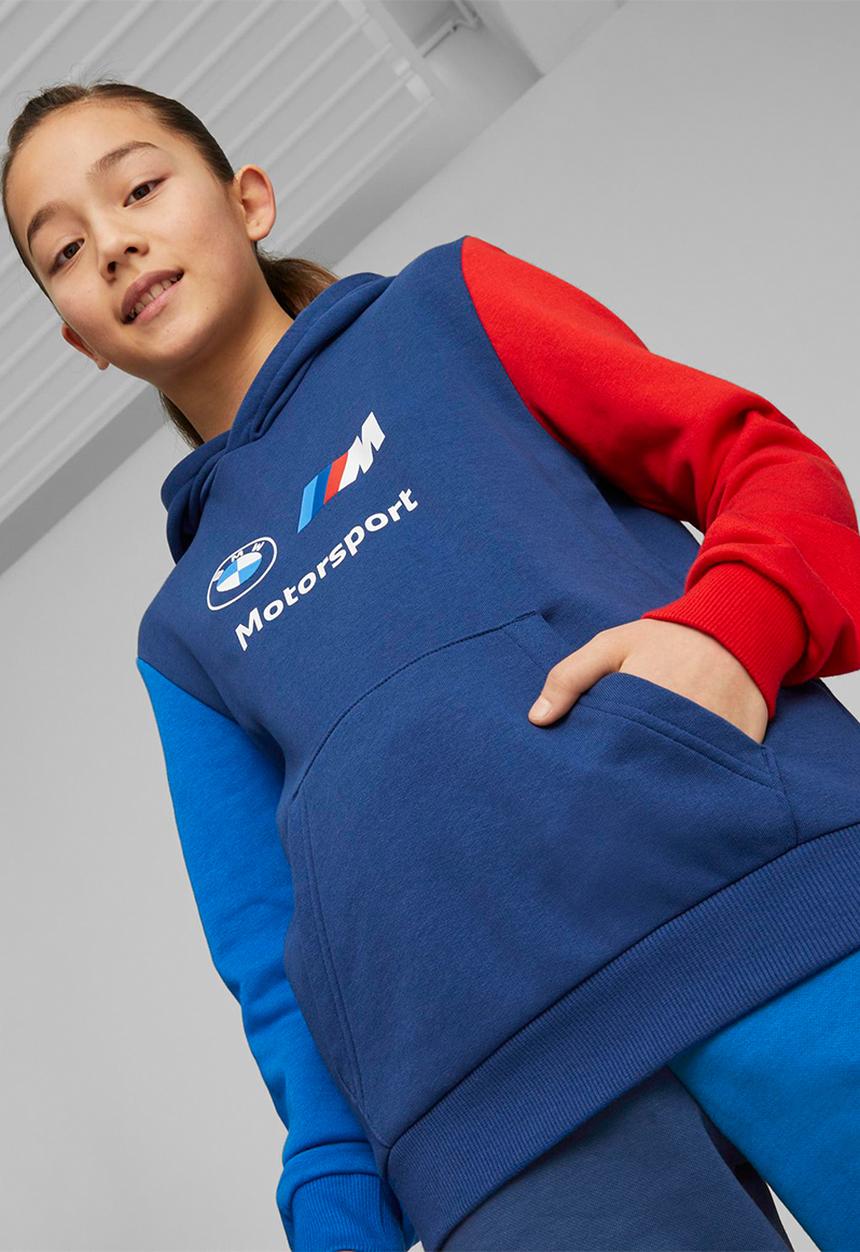 PUMA - Bmw mms kids ess hoodie - pro blue/red