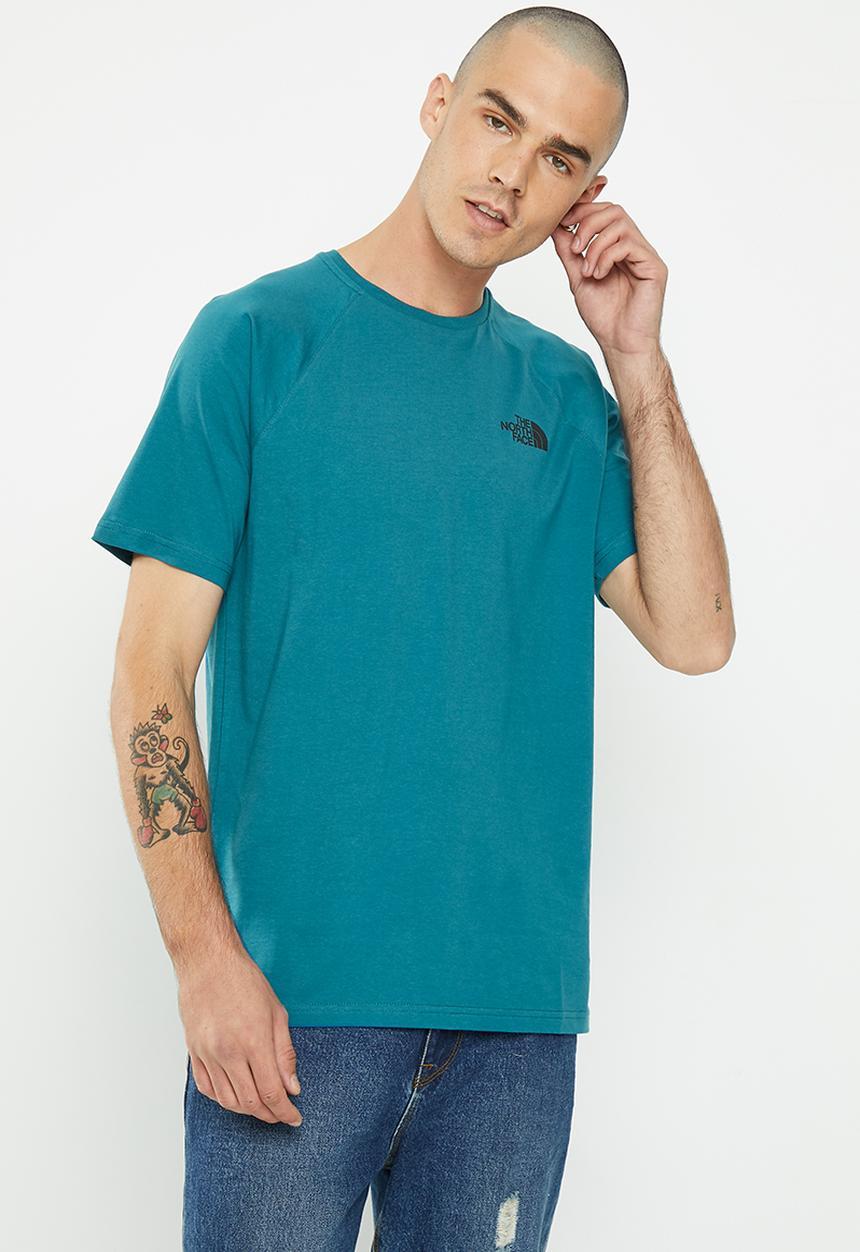 The North Face - Short sleeve north faces tee - blue coral-gravel